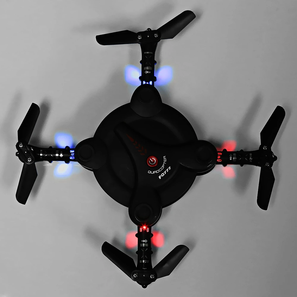 Upslon FQ17W складной карманный Drone Quadcopter Дрон RTF Wi Fi FPV системы Камера 0.3MP 2.4 г rc вертолет