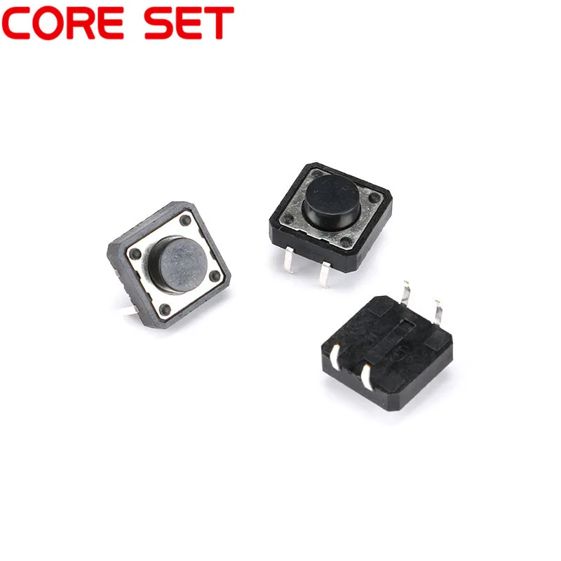 

20 шт. 12X12x6 мм 4-контактный DIP TACT кнопочный переключатель микроключ тактильные переключатели мощности 12x12x6 12*12*6 мм световой сенсорный