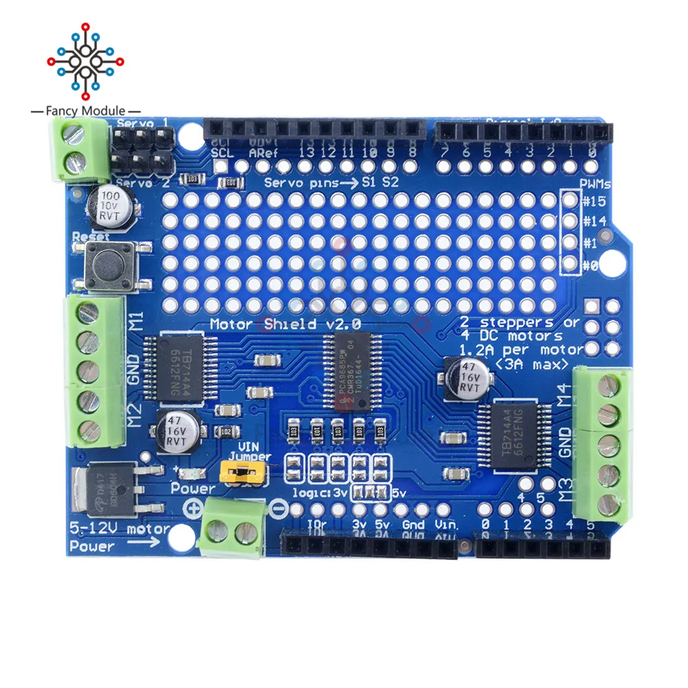 Модуль шагового двигателя IIC I2C TB6612 Mosfet PCA9685 сервопривод защитный модуль для Arduino