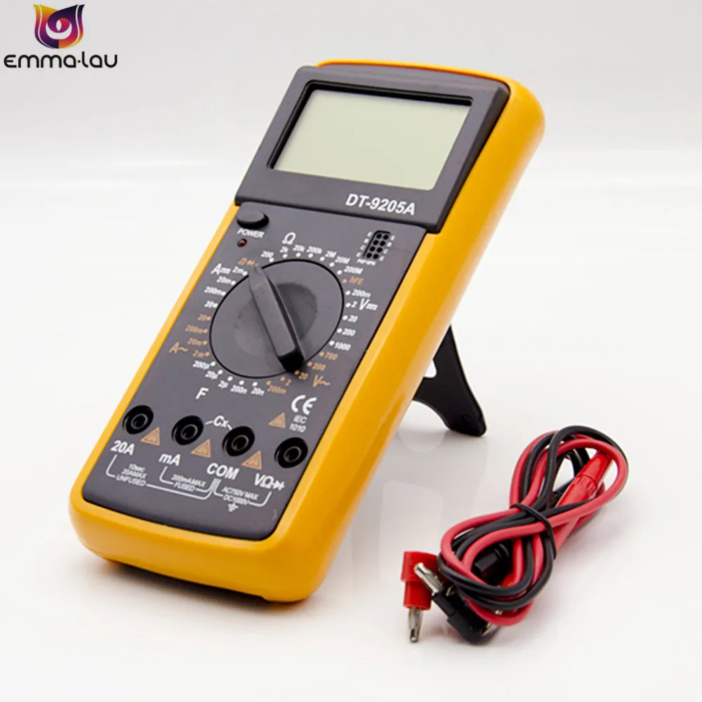 Цифровой мультиметр DT9205A профессиональный электрический амперметр с жк дисплеем