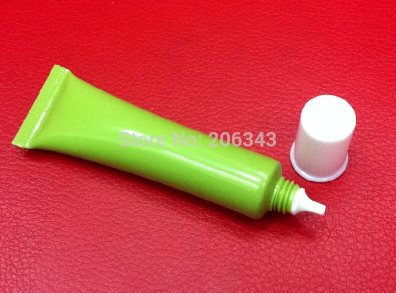 15 мл зеленая мягкая трубка с белой крышкой можно использовать для крема глаз рук