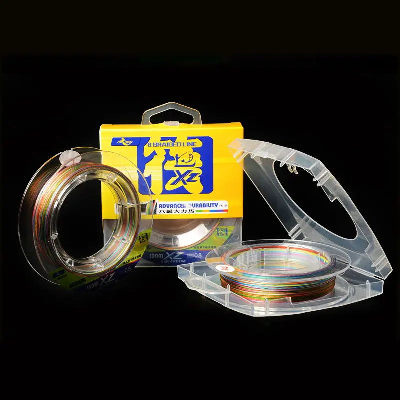 Суперпрочная многонитевая ПЭ плетеная леска 8 прядей 100 м 0 4 рыболовная для