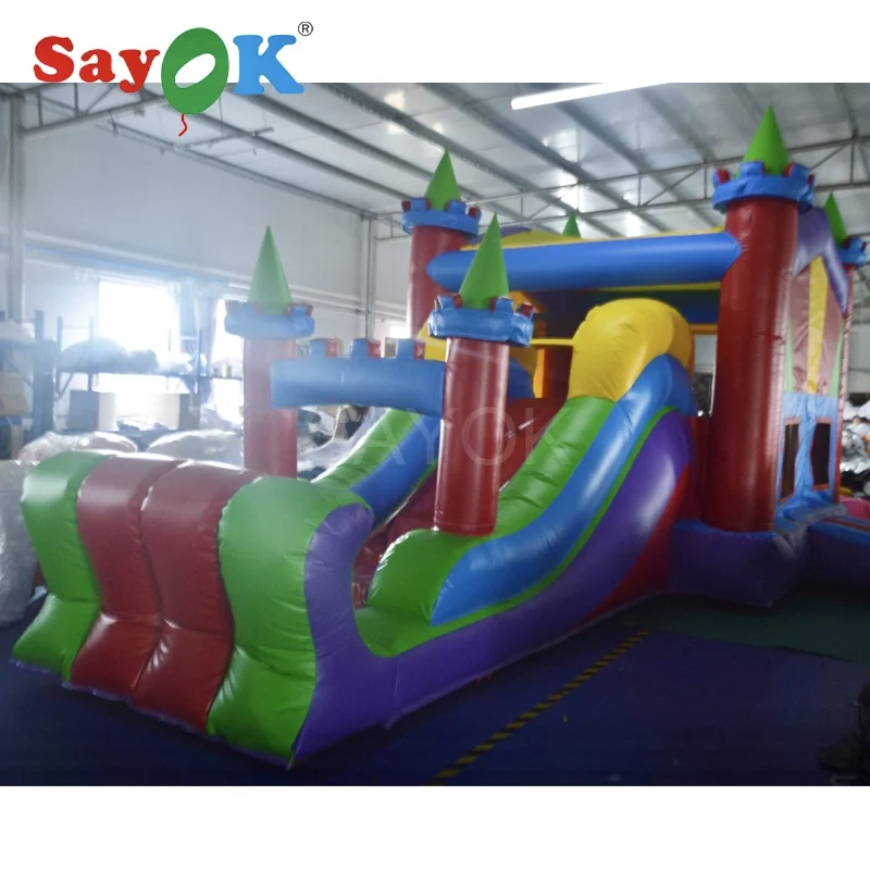 

7x4m Colorful Inflatable Bouncy Castle Inflatable Slide Inflatable Kids Slide Inflatable Bouncer Slide Trampoline with Blower