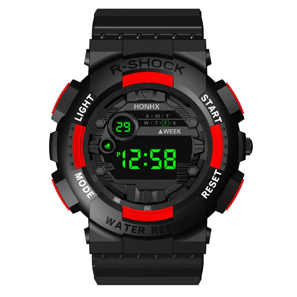 C Новинка, роскошные часы honhx Mens, цифровые светодиодный часы, спортивные мужские уличные электронные часы, часы Relogio Deportivo Electronico - Цвет: C