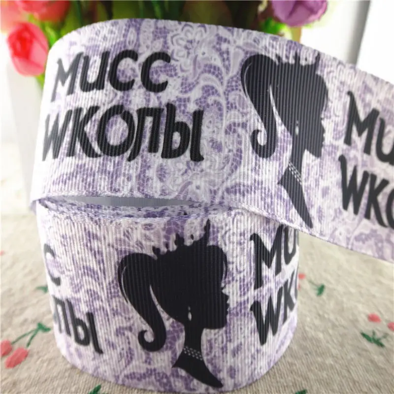 5 ярдов " 25 мм, 1-1/2" 38 мм мультфильм Печатные корсажные ленты DIY банты для волос материалы ручной работы, M18091906