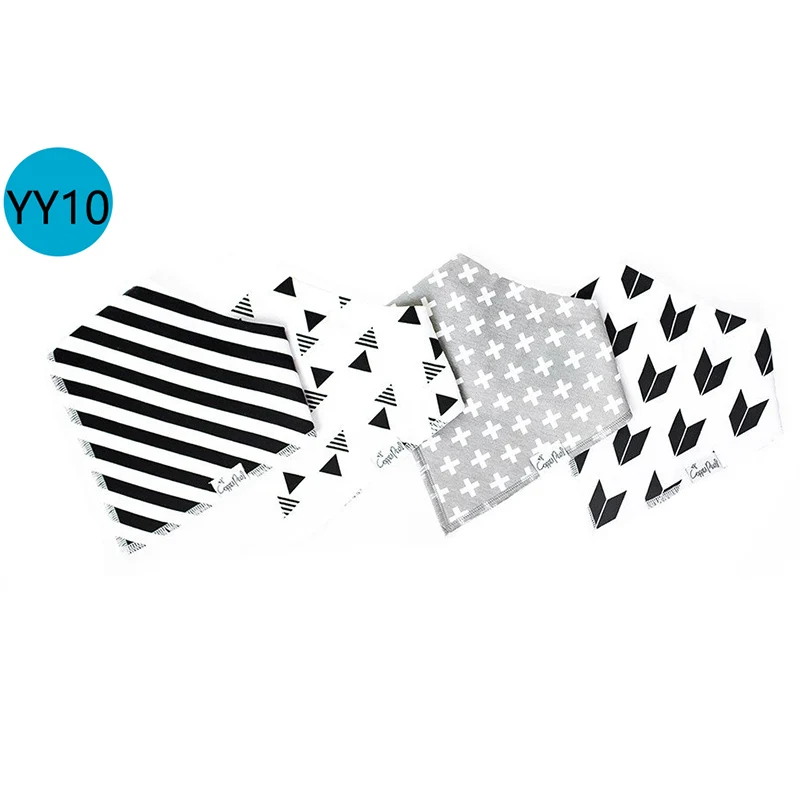 MOLIXINYU 4 шт./лот слюнявчик бандана нагрудник ropa niña bib babador шарф baberos bibs слюнявчики детская бандана нагрудники ins отрыжка слюнявчик Дети Полотна треугольник хлопок мальчик и девочка Babador аксессуары - Цвет: D