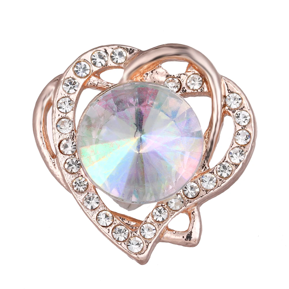 Смешанные цвета 3 шт./лот в форме сердца цветок кнопки ювелирные изделия Красный