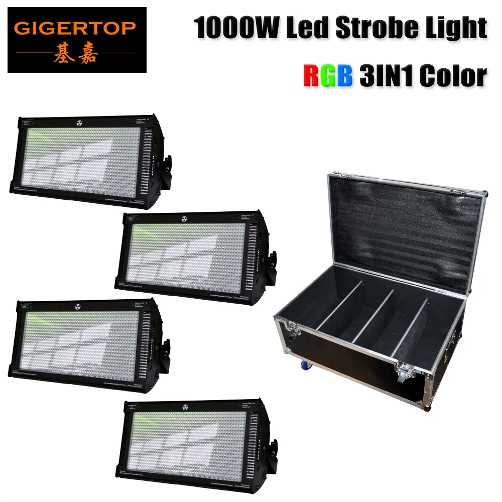 4 шт RGB Led 1000 Вт стробоскоп бар сценический светильник ing такой же белый светильник для рождественские вечерние концертные сцены Roadcase 4в1 упаковка
