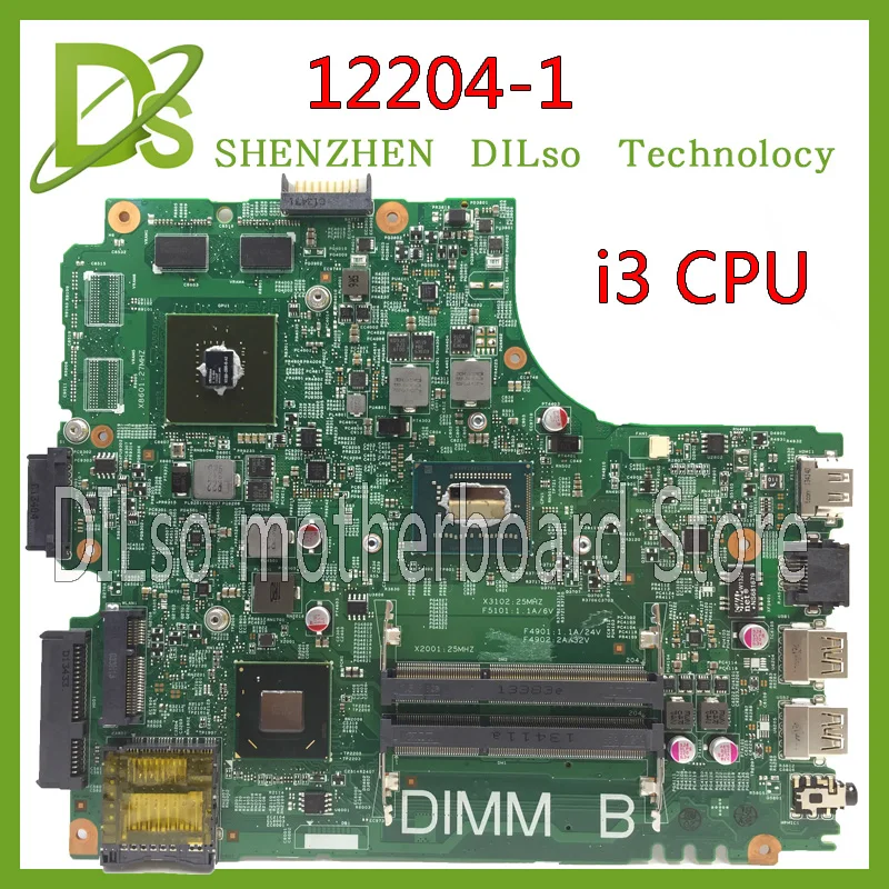 

KEFU 12204-1 For dell INSPIRON 3421 Laptop Motherboard 12204-1 dell Motherboard i3 CPU orginal Test Motherboard