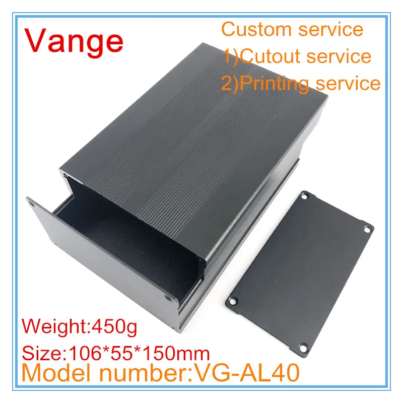 2pcs/lot industry extruded sand blasting aluminum boxes 6063-T5 housing 106*55*150mm for amplifier equipment | Обустройство дома