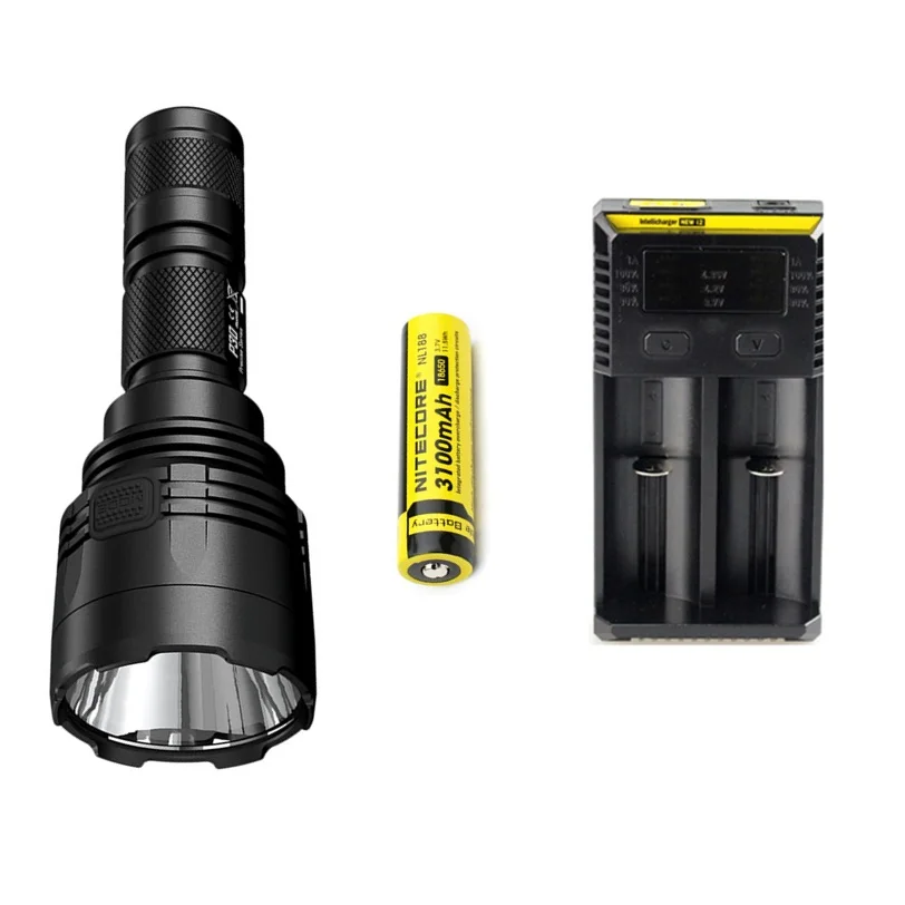 NITECORE P30 5 режимов CREE XP-L HI V3 светодиодный max.1000LM светодиодный вспышка светильник с большим радиусом 618 м светодиодный охотничий фонарь Поиск СВЕТОДИОДНЫЙ светильник - Испускаемый цвет: 3100mah  and I2