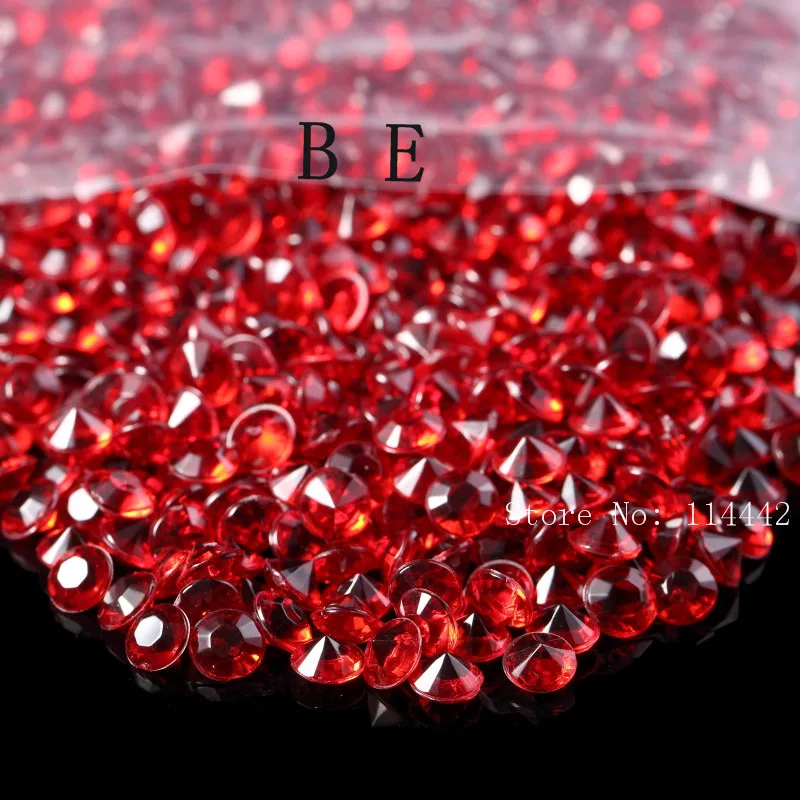 10000pcs/lot 4.5mm 1/3 Carat Dark Red Crystal Diamond Acrylic Table Scatter Confetti Wedding Decorations | Дом и сад