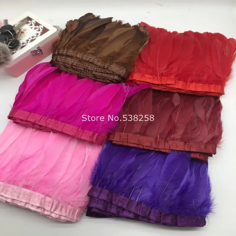 Многоцветная Опциональная отделка из гусиных перьев 2 м/лот витражная лента 15 ~ 18