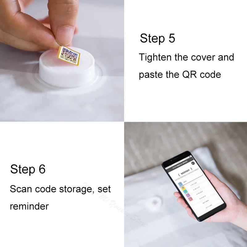 11 шт. Xiaomi Mijia умная вакуумная сумка складная сканирующая сумка для хранения qr-кода герметичная компрессионная сумка-Органайзер с ручным воздушным насосом