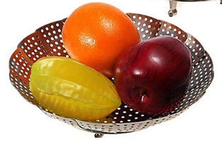 

Кухонная посуда, корзина из нержавеющей стали для приготовления на пару, сетчатая Складная посуда для приготовления фруктов и овощей, паров...