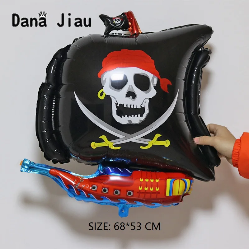 

dana jiau NEW HAPPY Halloween party decoration helium air foil balloon pumpkin ghost Pirate Ship hair brand sorceress toy sale