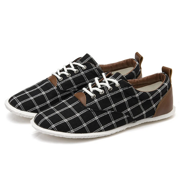 2015 New Design Men's Canvas Shoes England Style Plaid Comfortable Business Hot Selling For Man Wholesale XMF308 | Обувь