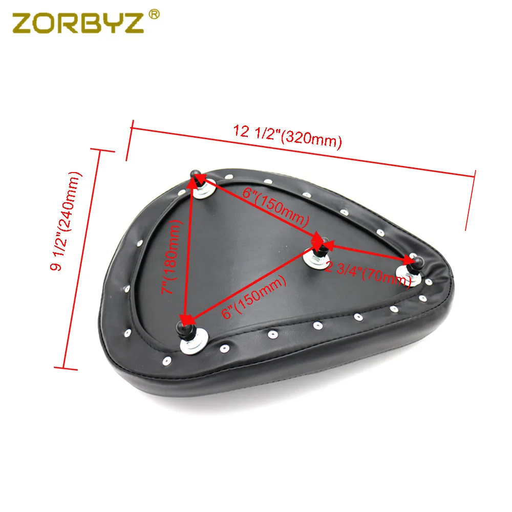 ZORBYZ Tuck & Roll PU кожаный сольный кронштейн для сиденья Весна Harley Bobber Chopper на заказ| |