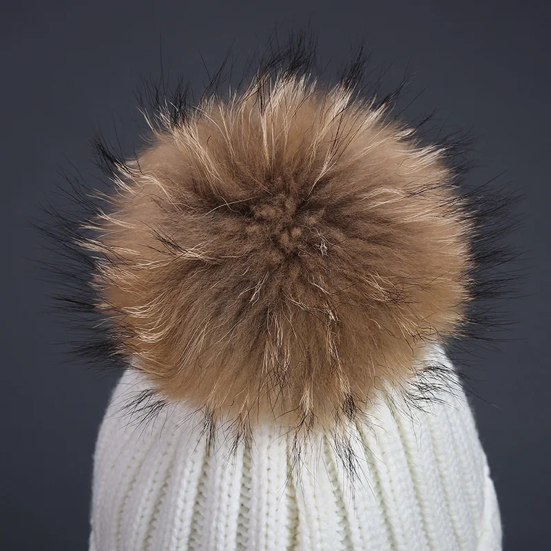 Russianknitted Кепки блестящими стразами женские головные уборы Skullies Beanies cap Top помпоном