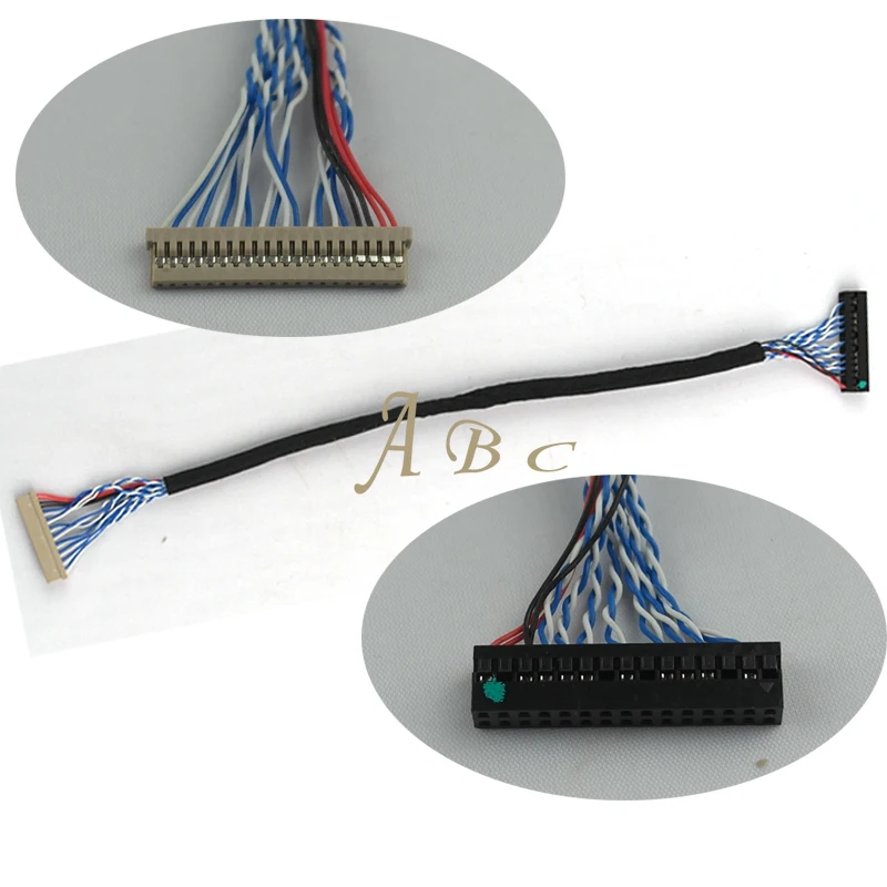 Оптовая продажа 10 шт. 250 мм DF14 20P 20 контактов 2ch 6bit D6 Сигнал lvds кабель для 12 15 дюймов