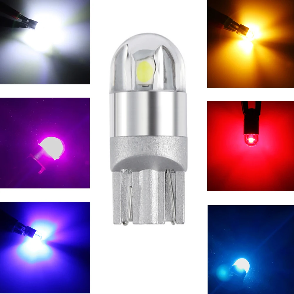 JYL 2 шт. T10 светодиодный лампы 168 501 W5W Клин 3030 2SMD DC 12V Для Авто Мото номерной знак