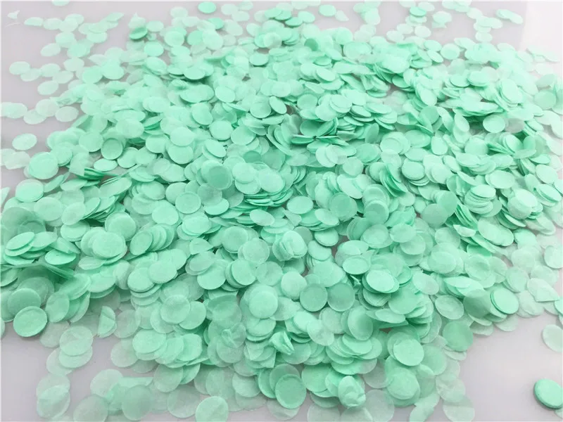 

1cm 10g/bag Mint Green Small Circle Tissue Paper Confetti Wedding Baby Shower Birthday Party Decorations