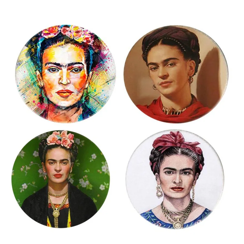 4-piece set Surrealist Freedom Artist Cartoon ретро-броши на булавке, эмалированный джинсовый воротник, металлический значок феминистки, украшения, креативные подарки - Цвет: 4-piece set