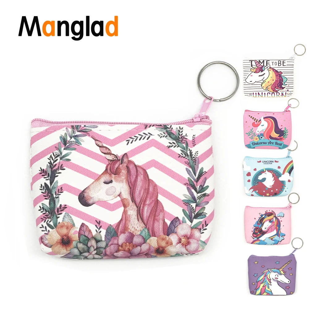 

Unicorn Printed Coin Purse Women Small Storage Keys Pouch Change Cash Wallet Money Bag Children Zipper Money Pouch