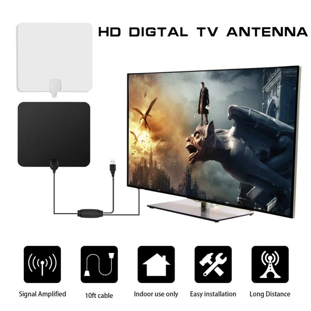Новая ТВ-антенна OTA для помещений HD цифровая усилитель сигнала более 80 миль