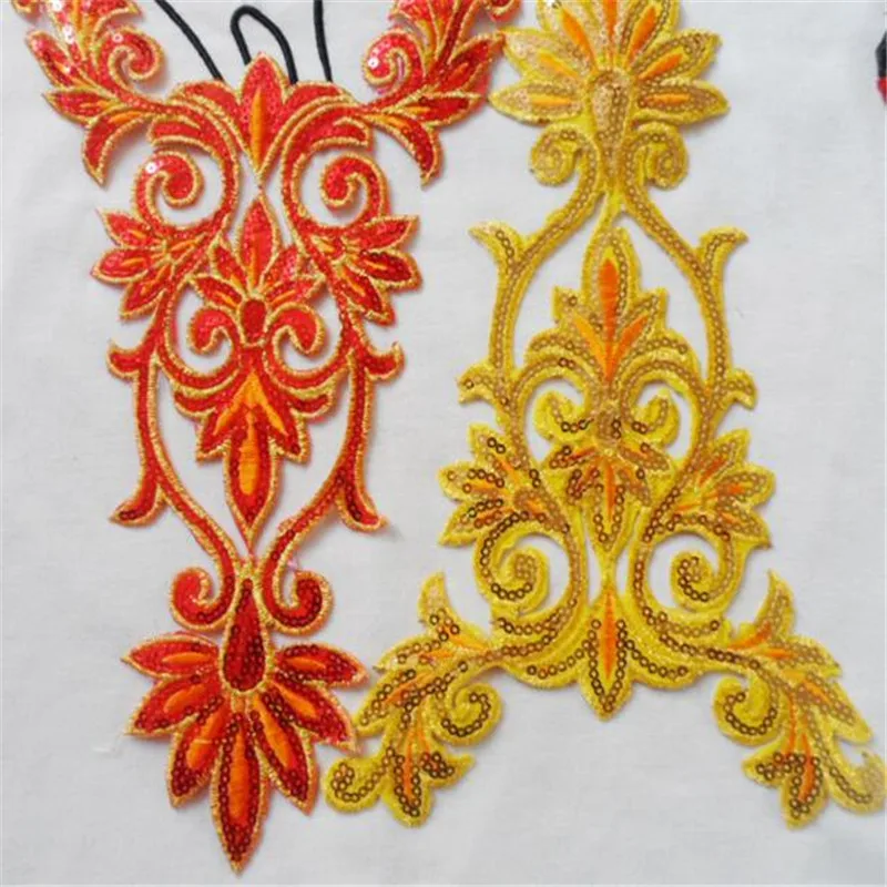 1 шт. кружевной воротник с вышивкой 12 цветов 26 х40 см|trim model|trim teetrim suit |