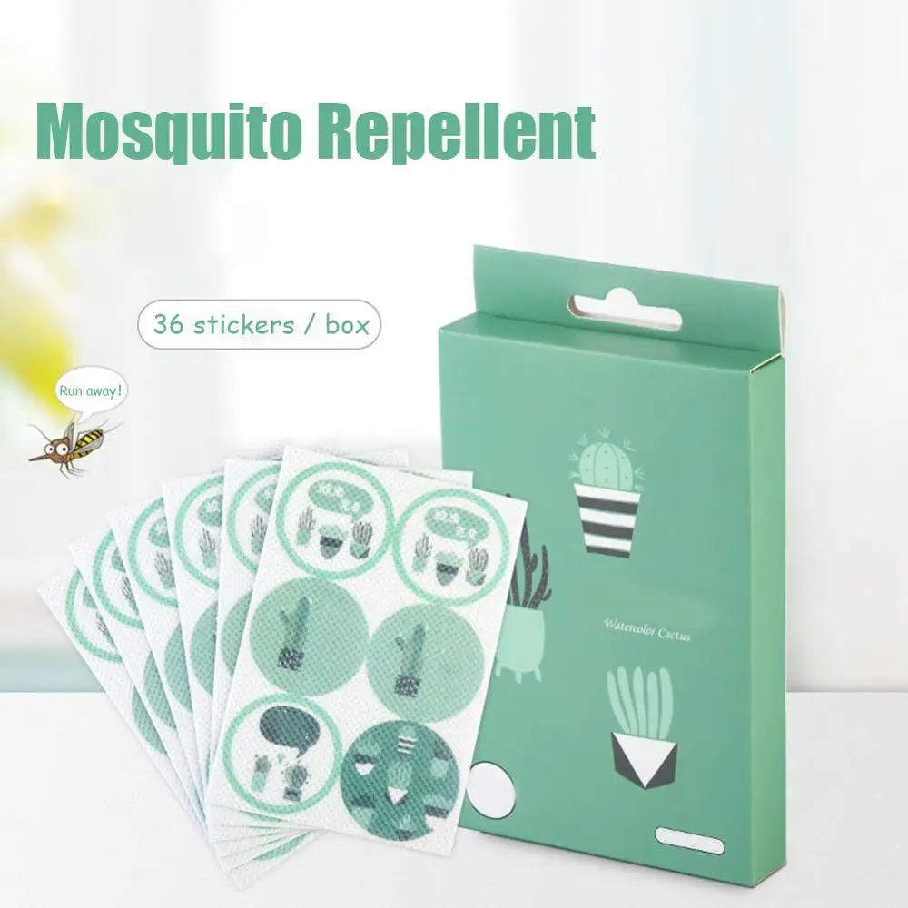 36 наклейки от комаров DIY патчи Мультфильм Анти москитный укус кактус патч