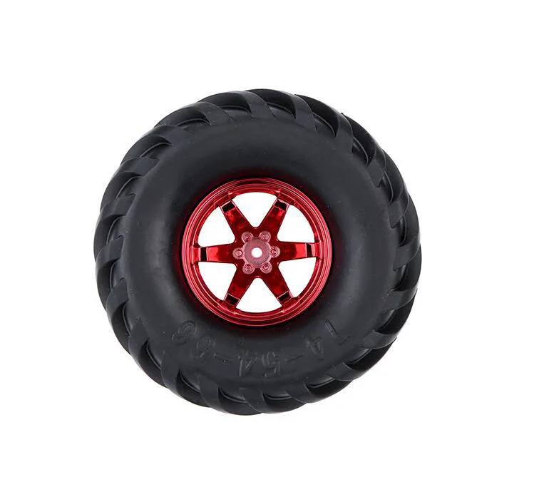 Free Shipping 4PCS 1/10 RC Monster Truck Tire Rubber Tires Red/Blue/Silver Diameter 134mm | Игрушки и хобби