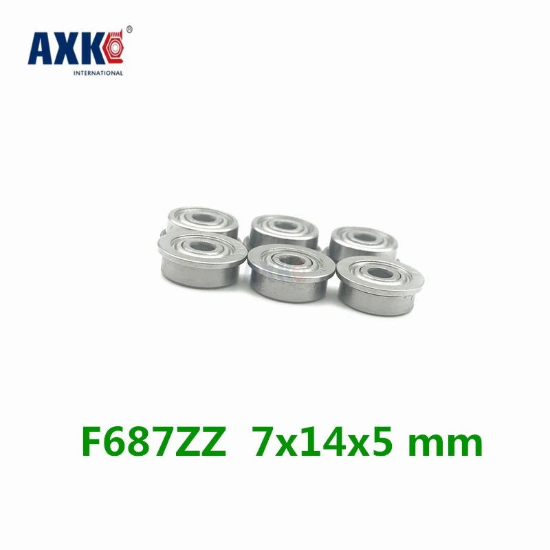 

Axk F687zz Flange Bearing 7x14x5 Mm Abec-1 ( 10 Pcs ) F687 Z Zz Flanged Ball Bearings