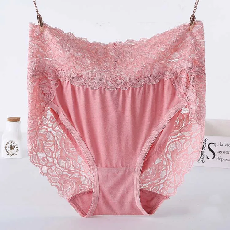pink Jerrinut женские интимные трусики модальные хлопковые трусы для женщин Высокая талия трусики размера плюс штаны M L XL XXL XXXL нижнее белье - Цвет: pink
