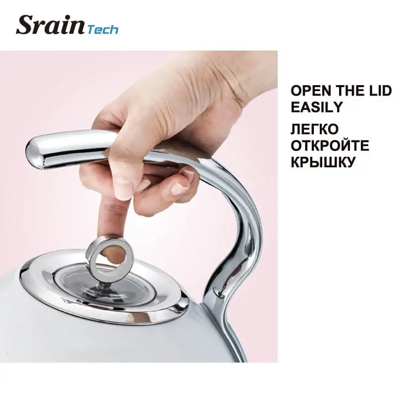 Sraintech 1800 Вт Нержавеющая сталь Электрический чайник 1.8L хороший Дизайн #304 Еда