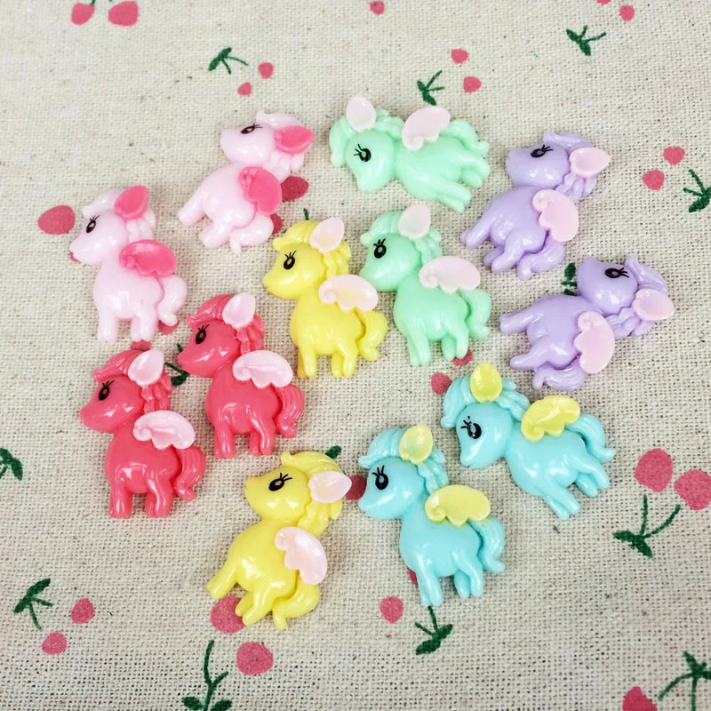 20 шт. смешанные цвета плоская задняя часть Kawaii плоское украшение из смолы кабошон