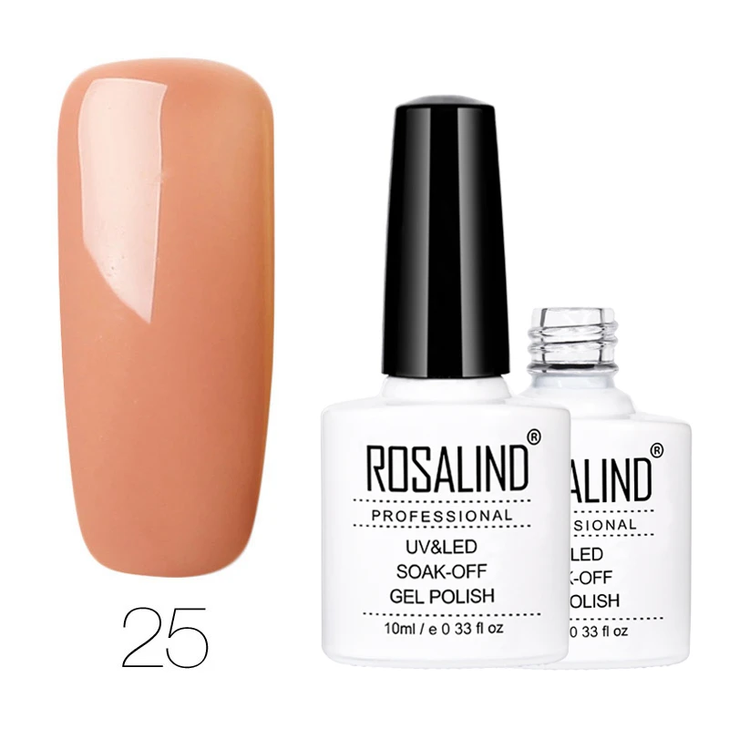 RD25 Гель ROSALIND 1, 10 мл,, чистый цвет, серия, Гель-лак для ногтей, повседневный Гель-лак, УФ светодиодный, для маникюра, для наращивания ногтей - Цвет: RD25