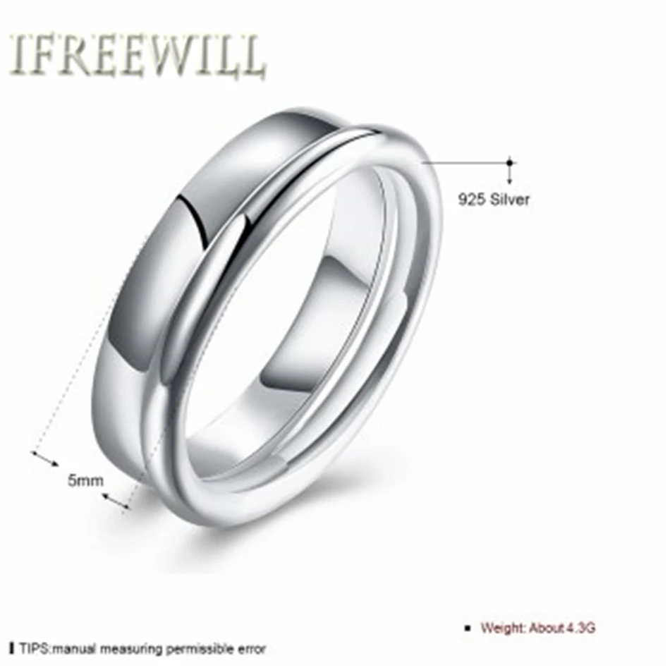 S925 Silver Lovers Ring Fashion simple fine jewelry | Украшения и аксессуары