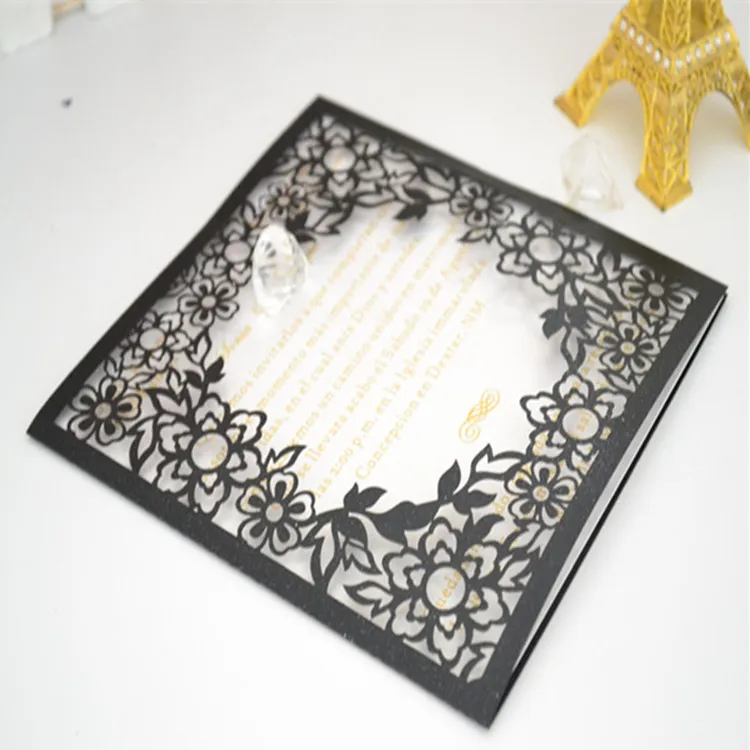 Свадебные открытки с цветами лазерной резки и антикварная имитация стиль Китай