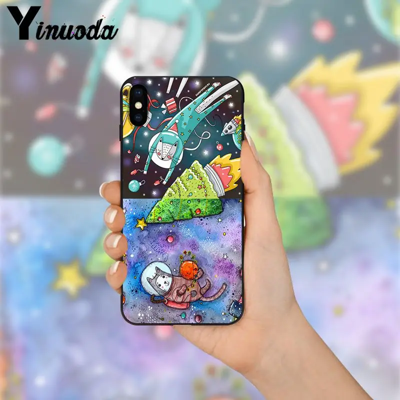 Yinuoda Babaite милый Galaxy Космический узор красочный умный чехол для телефона Apple iPhone 8 7 6