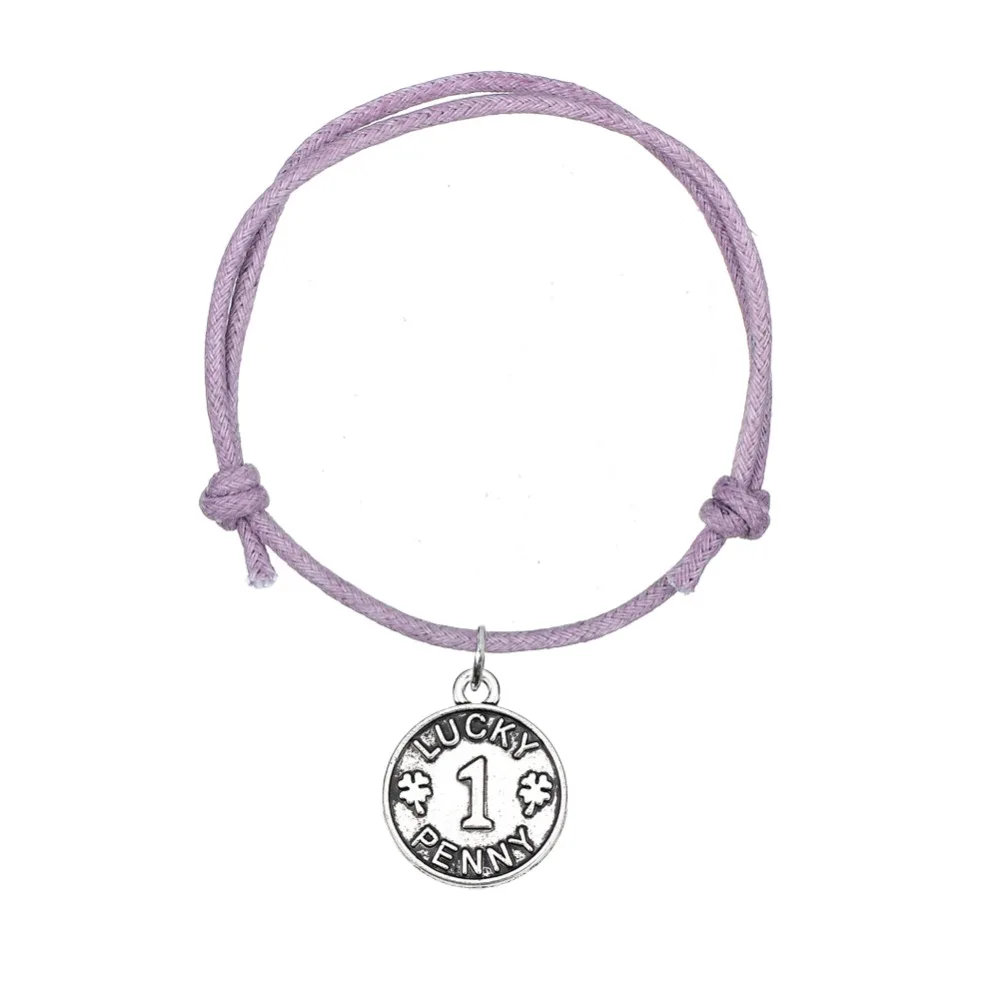 Skyrim 10 шт./лот кулон с буквами Пенни корейский хлопковый браслет воском модный