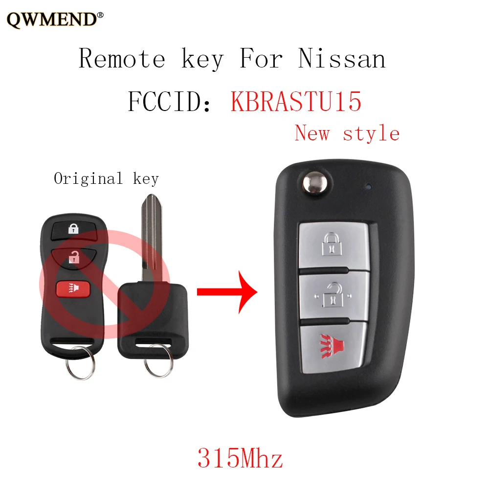 QWMEND 3BT новый стиль автомобильный дистанционный ключ для Nissan Versa 2007 2013 Xterra 2005 2014