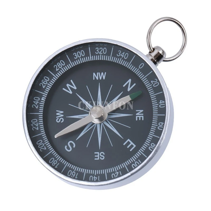 

200Pcs/Lot G44-2 Portable Size Outdoor Hiking Camping Guiding Direction Tools Aluminum Alloy Keyring Tool For Navigation