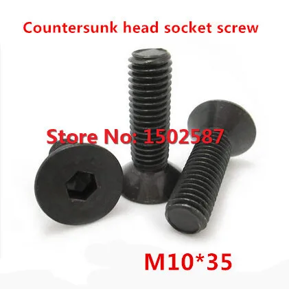 

20pcs/lot M10*35 Countersunk Socket Head Screw DIN7991 Flat Hex Cap Bolt Metric Threaded Black Steel