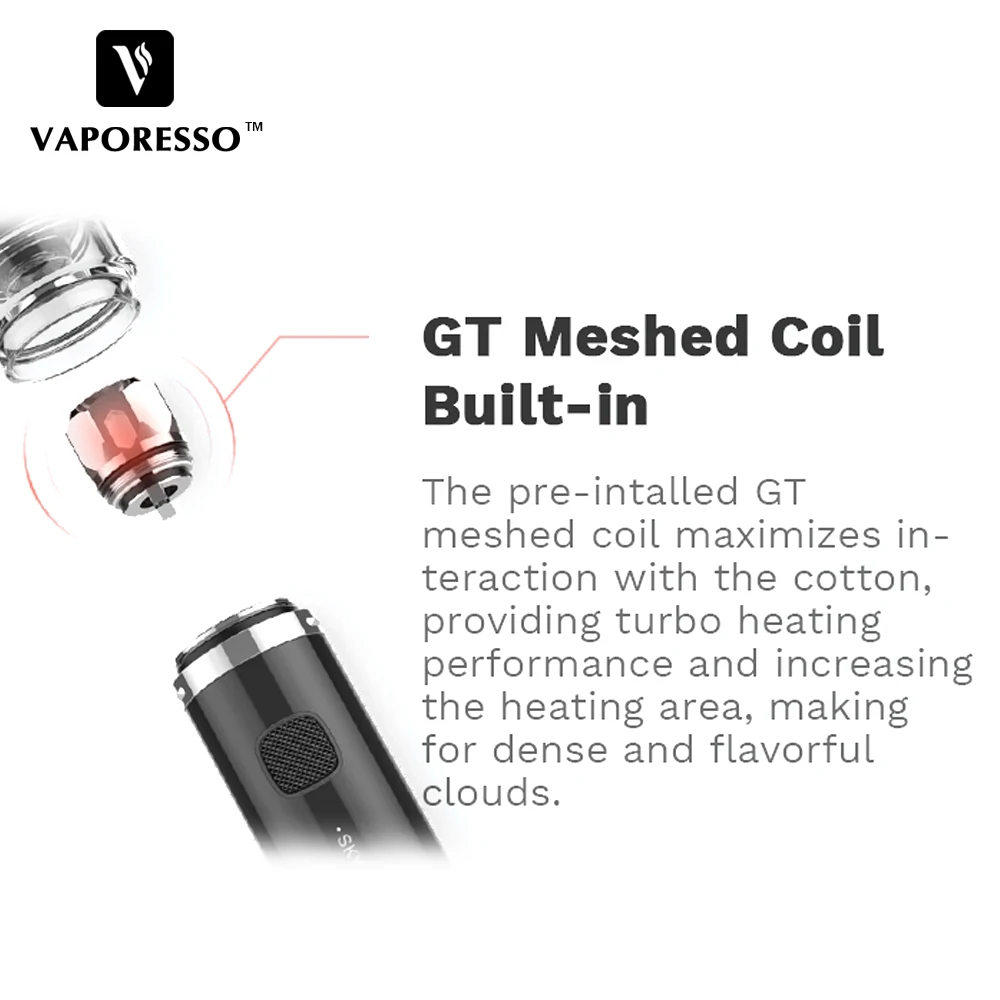 Оригинальный Vaporesso Sky Solo Plus 8 мл стартовый набор 3000 мАч/Sky vape pen Kit 3 5 1400 мАч с сеткой GT