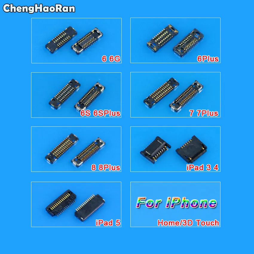 Домашняя кнопка ChengHaoRan отпечаток пальца 3D сенсорный FPC Разъем для iPhone 6 6G 6S 6SP 7 8 Plus