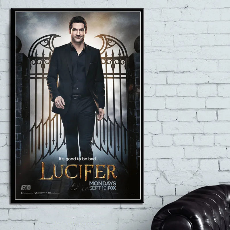 P760 Lucifer Горячая ТВ серия шоу новый сезон Художественная Роспись Шелковый Холст
