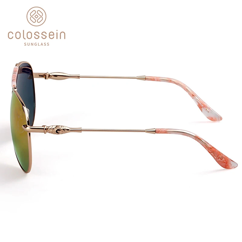 COLOSSEIN негабаритные солнцезащитные очки Женские старинные Овальные авиаторы