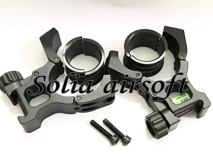 

25mm/30mm QD Tactical Weaver Mount Ring With Spirit Level Separated Scope Laser Flashlight Mount