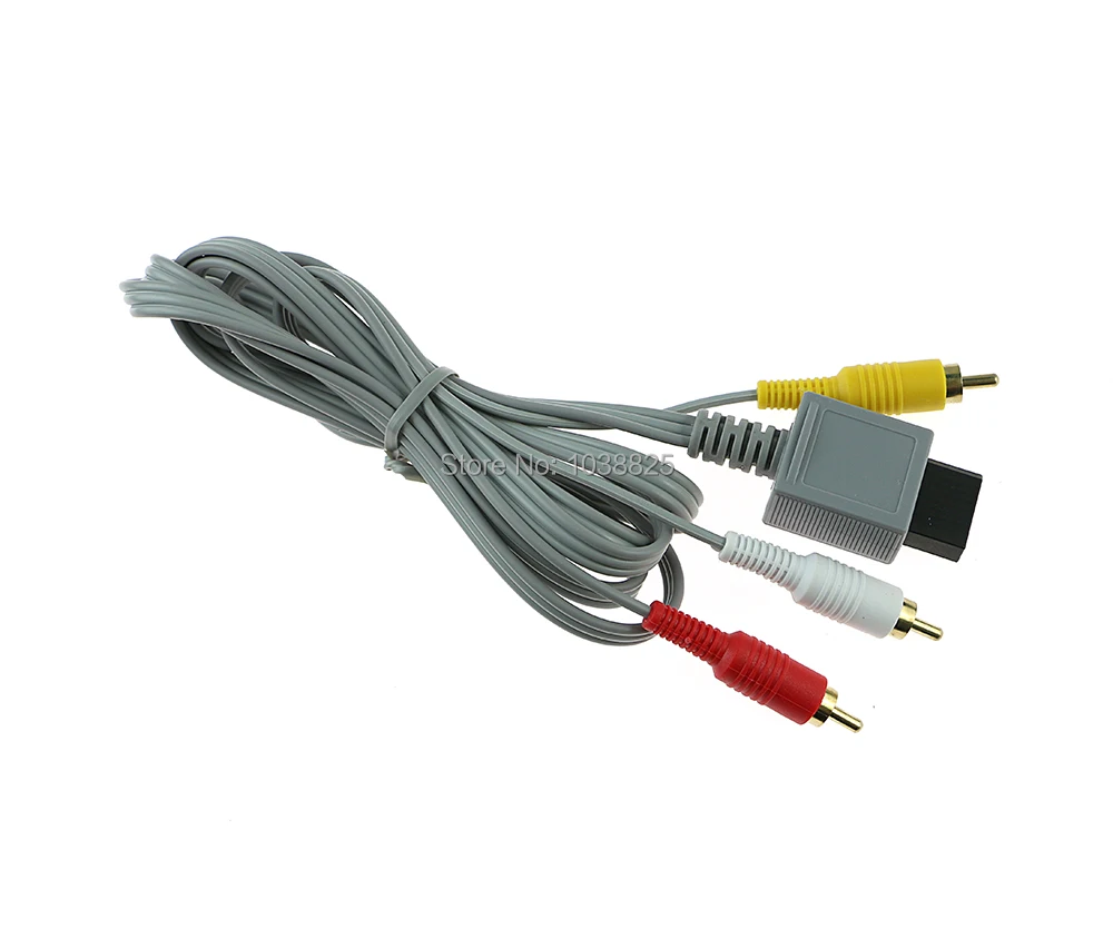 20 шт./лот серый 1 8 м Аудио Видео позолоченный AV композитный 3 RCA кабель для Nintendo